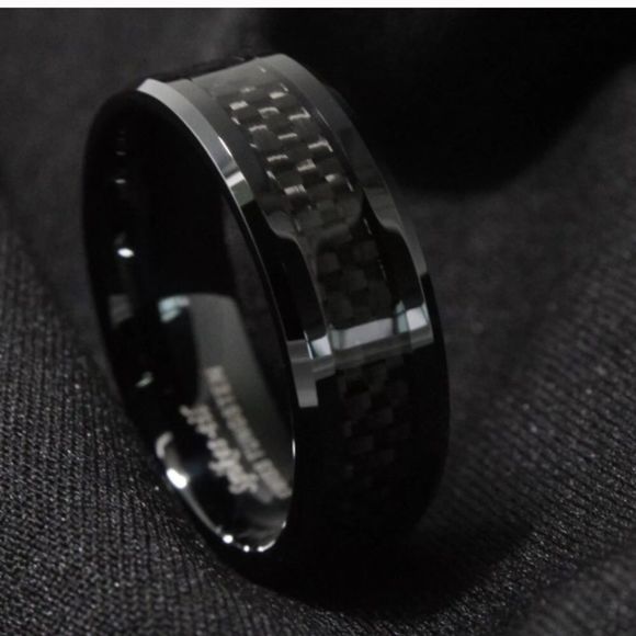 new 8mm carbide black wedding ring